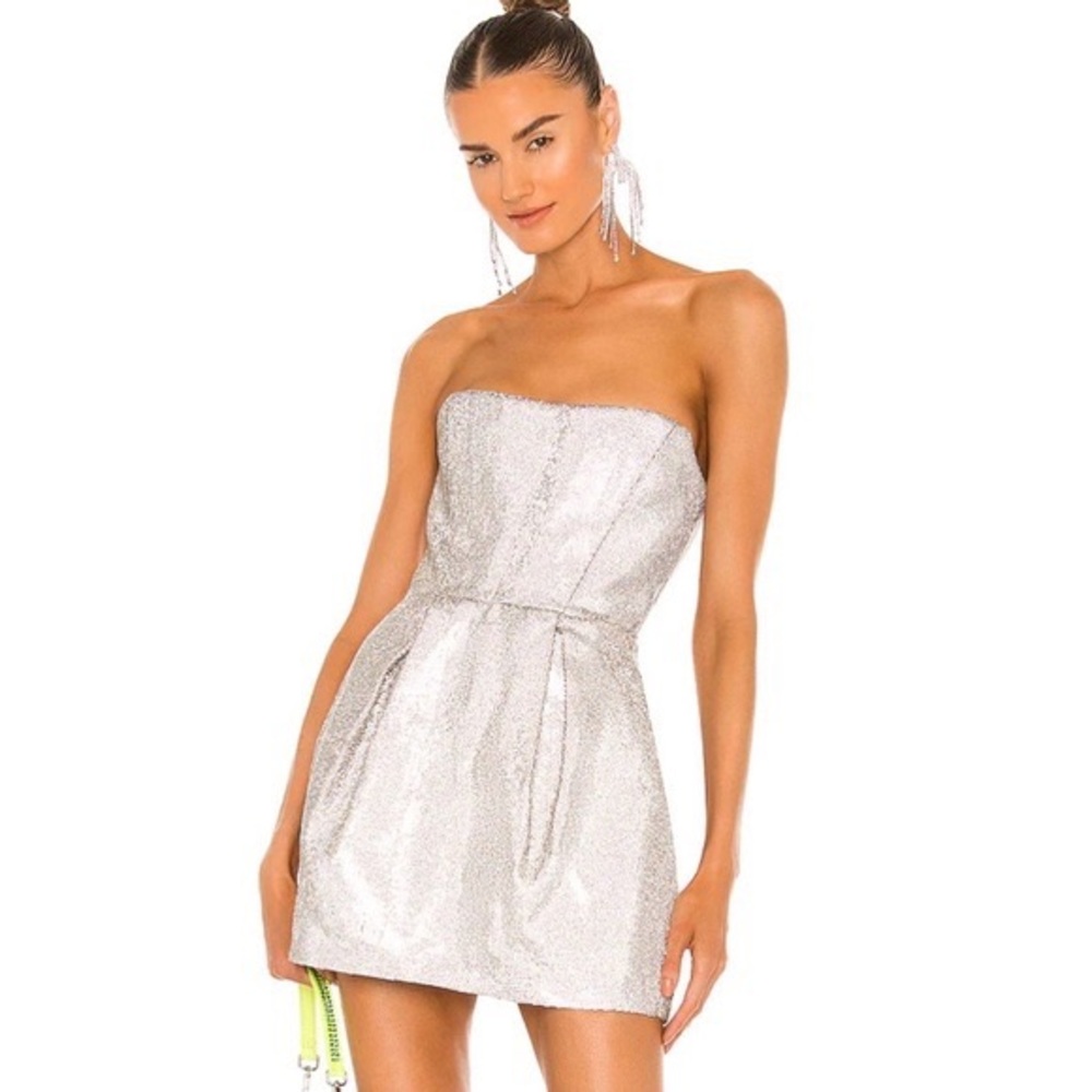 Bronx and Banco Maraya Pleated Sequin Mini Dress